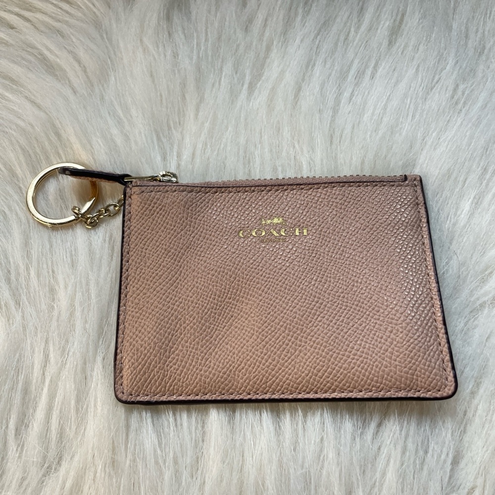 Coach Pink Leather Key Pouch